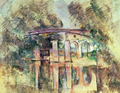 The Aqueduct and Lock, c.1888-90 by Paul Cézanne